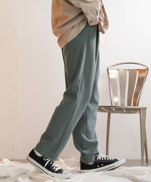 SENSE OF PLACE by URBAN RESEARCH(センスオブプレイスバイアーバンリサーチ)の「ウールライクダブルタックテーパードパンツ(スラックス・メンズ・ブラウン/ライトベージュ/ブラック/ミント/ボルドー/ブルー・LARGE/SMALL/MEDIUM)」の20枚目の写真