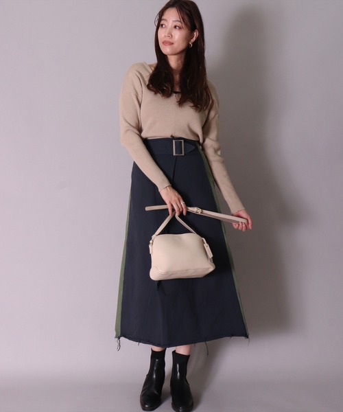 Legato Largo（レガートラルゴ）の「(LF)【Legato Largo】【かるいかばん】フェイクレザー ショルダーバッグ（ショルダーバッグ・レディース・ブルーグレー/ブラック/グレイッシュベージュ/アイボリー・ONE SIZE）」の15枚目の写真