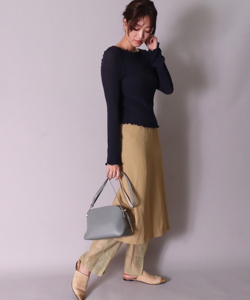Legato Largo（レガートラルゴ）の「(LF)【Legato Largo】【かるいかばん】フェイクレザー ショルダーバッグ（ショルダーバッグ・レディース・ブルーグレー/ブラック/グレイッシュベージュ/アイボリー・ONE SIZE）」の17枚目の写真