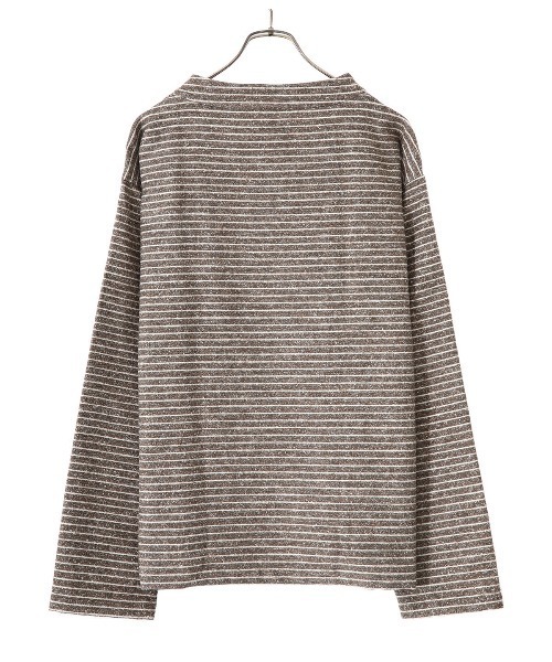 BALLAST ARK（バラストアーク）の「BALLAST ARK / バラストアーク：NEP BORDER PULL OVER：BA06-T002[AST]（Tシャツ/カットソー・メンズ・ホワイト×ネイビー/ブラウン系その他・L/M）」の11枚目の写真