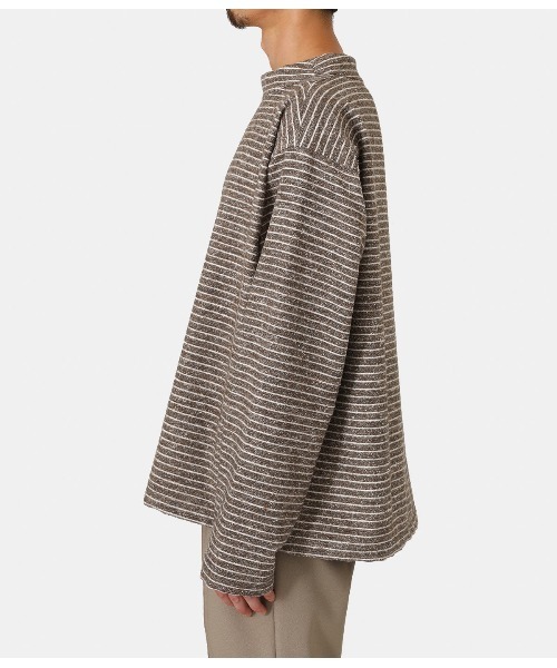 BALLAST ARK（バラストアーク）の「BALLAST ARK / バラストアーク：NEP BORDER PULL OVER：BA06-T002[AST]（Tシャツ/カットソー・メンズ・ホワイト×ネイビー/ブラウン系その他・L/M）」の16枚目の写真