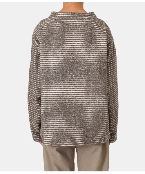 BALLAST ARK（バラストアーク）の「BALLAST ARK / バラストアーク：NEP BORDER PULL OVER：BA06-T002[AST]（Tシャツ/カットソー・メンズ・ホワイト×ネイビー/ブラウン系その他・L/M）」の17枚目の写真