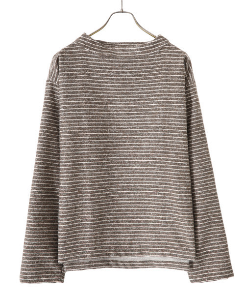 BALLAST ARK（バラストアーク）の「BALLAST ARK / バラストアーク：NEP BORDER PULL OVER：BA06-T002[AST]（Tシャツ/カットソー・メンズ・ホワイト×ネイビー/ブラウン系その他・L/M）」の19枚目の写真