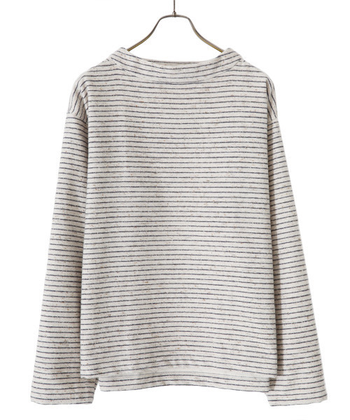 BALLAST ARK（バラストアーク）の「BALLAST ARK / バラストアーク：NEP BORDER PULL OVER：BA06-T002[AST]（Tシャツ/カットソー・メンズ・ホワイト×ネイビー/ブラウン系その他・L/M）」の20枚目の写真