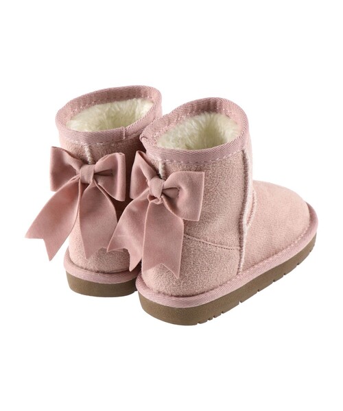 BRANSHES（ブランシェス）の「バックリボンブーツ（ブーツ・キッズ・ブラック/キャメル/ベージュ/ピンク・18.0cm/17.0cm/19.0cm/16.0cm/15.0cm）」の4枚目の写真
