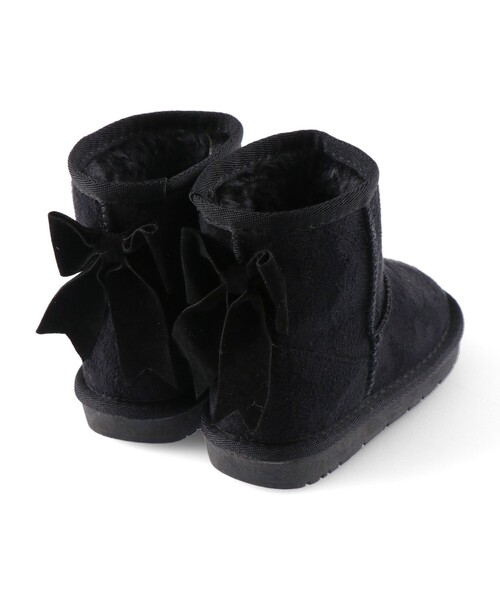 BRANSHES（ブランシェス）の「バックリボンブーツ（ブーツ・キッズ・ブラック/キャメル/ベージュ/ピンク・18.0cm/17.0cm/19.0cm/16.0cm/15.0cm）」の2枚目の写真
