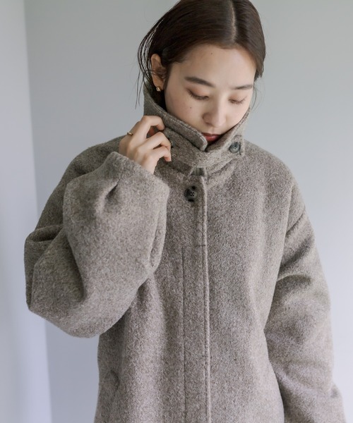 mystic(ミスティック)の「【サイズ展開あり】ステンカラーロングコート(ステンカラーコート・レディース・ブラック/ベージュ/ブラウン・1/2)」の12枚目の写真