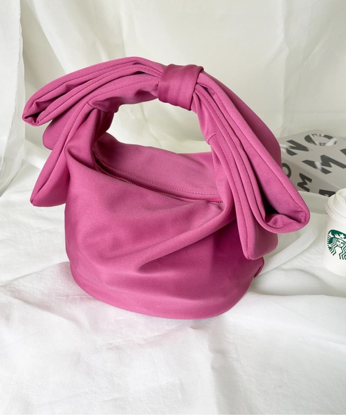 StyleSea（スタイルシー）の「リボンハンドルバッグ（ハンドバッグ・レディース・ピンク・FREE）」の5枚目の写真