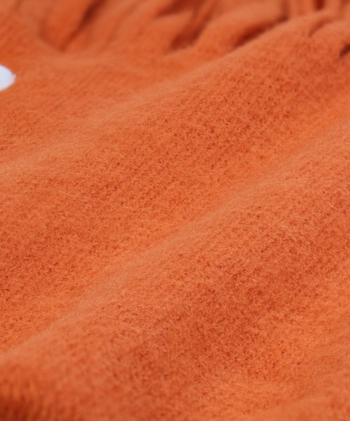 SPINNS（スピンズ）の「タグデザイン アクリル大判ストール（マフラー・レディース・オレンジ/ブラック/グリーン・ONESIZE）」の10枚目の写真