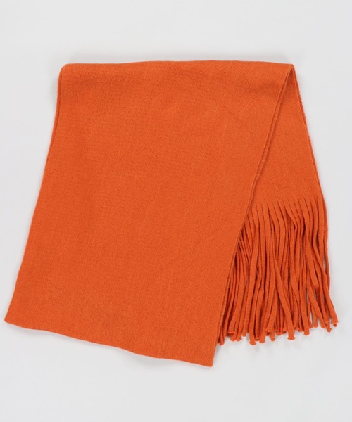 SPINNS（スピンズ）の「タグデザイン アクリル大判ストール（マフラー・レディース・オレンジ/ブラック/グリーン・ONESIZE）」の6枚目の写真