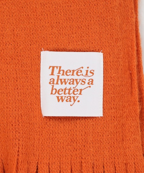 SPINNS（スピンズ）の「タグデザイン アクリル大判ストール（マフラー・レディース・オレンジ/ブラック/グリーン・ONESIZE）」の12枚目の写真