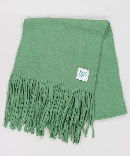 SPINNS（スピンズ）の「タグデザイン アクリル大判ストール（マフラー・レディース・オレンジ/ブラック/グリーン・ONESIZE）」の16枚目の写真