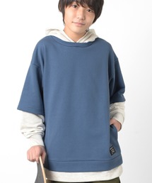 GLAZOS | 裏毛・袖レイヤードパーカー(パーカー)