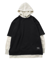 GLAZOS | 裏毛・袖レイヤードパーカー(パーカー)