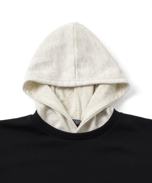 GLAZOS（グラソス）の「裏毛・袖レイヤードパーカー（パーカー・キッズ・ブラック/ダークグリーン/グレー/ブルー・150cm/160cm/140cm/170cm）」の13枚目の写真