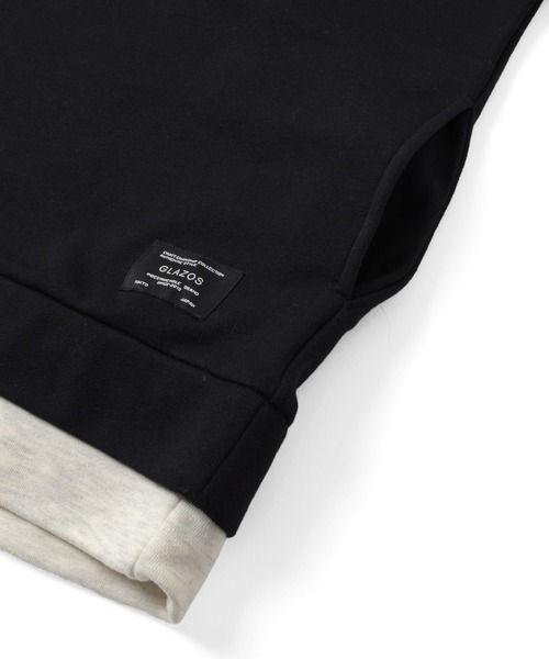 GLAZOS（グラソス）の「裏毛・袖レイヤードパーカー（パーカー・キッズ・ブラック/ダークグリーン/グレー/ブルー・150cm/160cm/140cm/170cm）」の14枚目の写真
