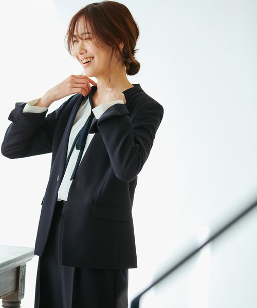 【セール】【360°ウルトラストレッチ】セットアップ対応/ノーラペルジャケット【一部店舗限定34-42サイズ】（テーラードジャケット）｜ROPE' PICNIC（ロペピクニック）