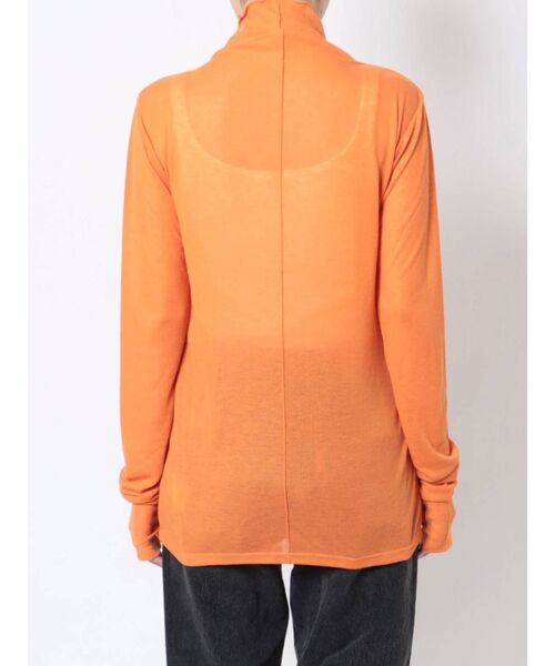 Ungrid（アングリッド）の「ハイネックシアーロングスリーブTee（Tシャツ/カットソー・レディース・ブラック/オフホワイト/オレンジ・FREE）」の11枚目の写真