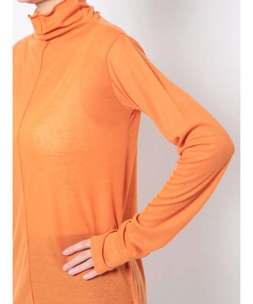 Ungrid（アングリッド）の「ハイネックシアーロングスリーブTee（Tシャツ/カットソー・レディース・ブラック/オフホワイト/オレンジ・FREE）」の13枚目の写真