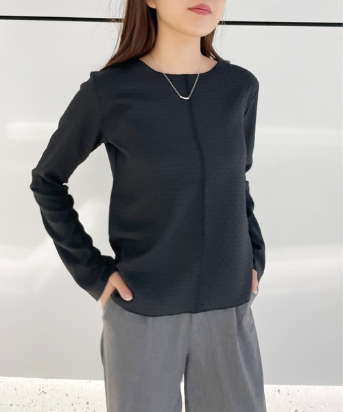 Meli rich（メリーリッチ）の「フラワージャガードプルオーバー（Tシャツ/カットソー・レディース・ライトブルー/ブラック/アイボリー・MEDIUM）」の12枚目の写真