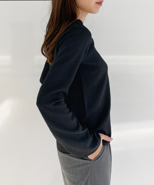 Meli rich（メリーリッチ）の「フラワージャガードプルオーバー（Tシャツ/カットソー・レディース・ライトブルー/ブラック/アイボリー・MEDIUM）」の13枚目の写真