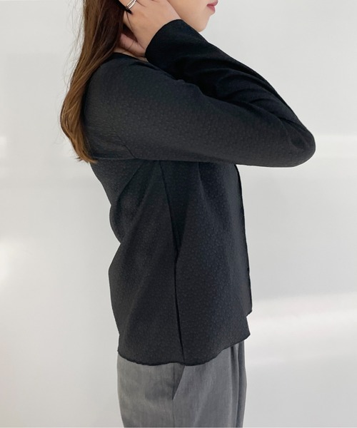 Meli rich（メリーリッチ）の「フラワージャガードプルオーバー（Tシャツ/カットソー・レディース・ライトブルー/ブラック/アイボリー・MEDIUM）」の14枚目の写真