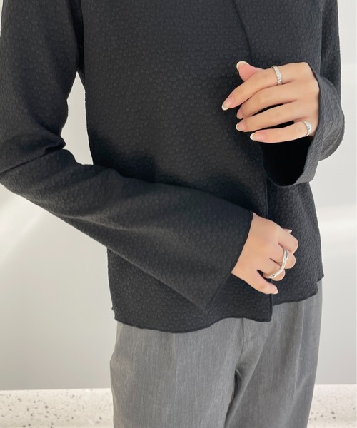 Meli rich（メリーリッチ）の「フラワージャガードプルオーバー（Tシャツ/カットソー・レディース・ライトブルー/ブラック/アイボリー・MEDIUM）」の17枚目の写真