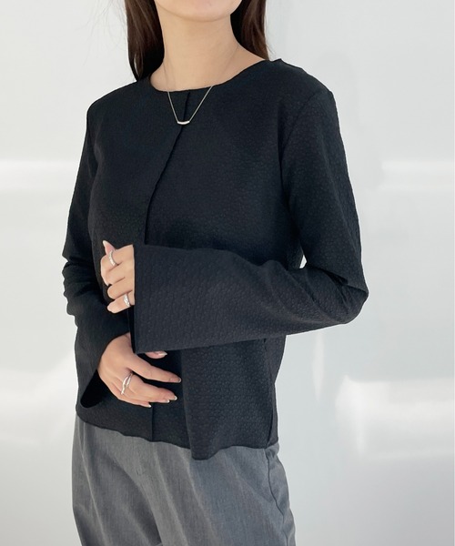 Meli rich（メリーリッチ）の「フラワージャガードプルオーバー（Tシャツ/カットソー・レディース・ライトブルー/ブラック/アイボリー・MEDIUM）」の16枚目の写真