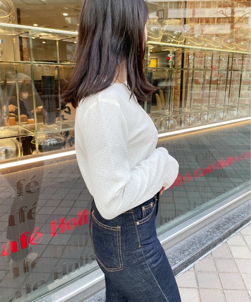 Meli rich（メリーリッチ）の「フラワージャガードプルオーバー（Tシャツ/カットソー・レディース・ライトブルー/ブラック/アイボリー・MEDIUM）」の19枚目の写真