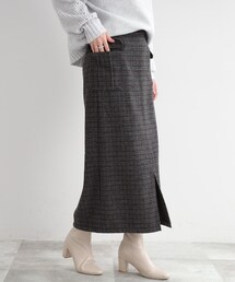 ◆【レトロな雰囲気が決め手】千鳥柄ナロースカート