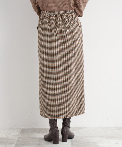 DRESKIP（ドレスキップ）の「◆【レトロな雰囲気が決め手】千鳥柄ナロースカート（スカート・レディース・ベージュ系その他2/ブラック系1/ネイビー系1・02/03）」の6枚目の写真