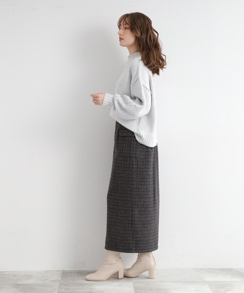 DRESKIP（ドレスキップ）の「◆【レトロな雰囲気が決め手】千鳥柄ナロースカート（スカート・レディース・ベージュ系その他2/ブラック系1/ネイビー系1・02/03）」の16枚目の写真