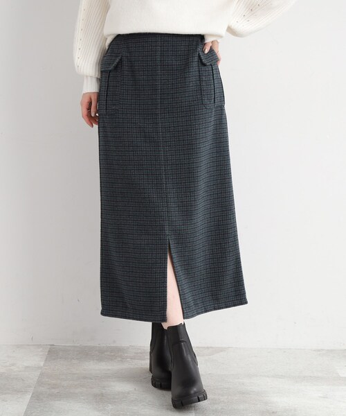 DRESKIP（ドレスキップ）の「◆【レトロな雰囲気が決め手】千鳥柄ナロースカート（スカート・レディース・ベージュ系その他2/ブラック系1/ネイビー系1・02/03）」の18枚目の写真