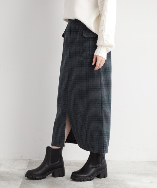 DRESKIP（ドレスキップ）の「◆【レトロな雰囲気が決め手】千鳥柄ナロースカート（スカート・レディース・ベージュ系その他2/ブラック系1/ネイビー系1・02/03）」の19枚目の写真