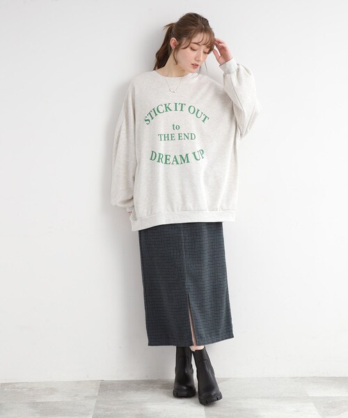 DRESKIP（ドレスキップ）の「◆【レトロな雰囲気が決め手】千鳥柄ナロースカート（スカート・レディース・ベージュ系その他2/ブラック系1/ネイビー系1・02/03）」の21枚目の写真