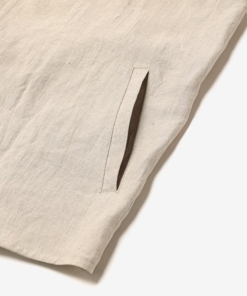 MR.OLIVE（ミスターオリーブ）の「【セットアップ対応】フレンチリネン / リラックスベスト（ベスト・メンズ・ブラック/ベージュ/ネイビー・MEDIUM/LARGE）」の8枚目の写真