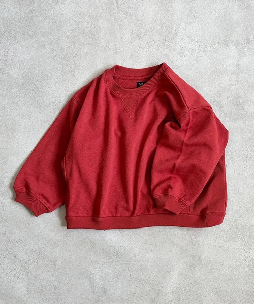 BIG FIELD（ビッグフィールド）の「ムジガゼットトレーナー（80～150cm）（スウェット・キッズ・チャコール/モカ/ホワイト/ブラウン/レッド/カーキ/ブルー/グレー・80/90/95/100/110/120/130/140/150）」の8枚目の写真