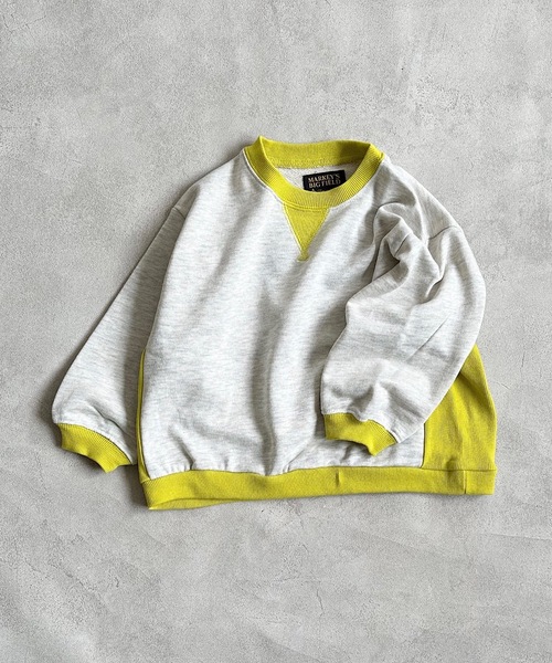 BIG FIELD（ビッグフィールド）の「ムジガゼットトレーナー（80～150cm）（スウェット・キッズ・チャコール/モカ/ホワイト/ブラウン/レッド/カーキ/ブルー/グレー・80/90/95/100/110/120/130/140/150）」の2枚目の写真