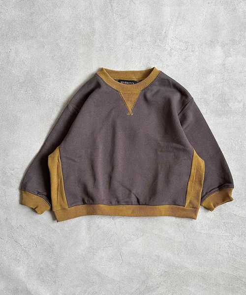 BIG FIELD（ビッグフィールド）の「ムジガゼットトレーナー（80～150cm）（スウェット・キッズ・チャコール/モカ/ホワイト/ブラウン/レッド/カーキ/ブルー/グレー・80/90/95/100/110/120/130/140/150）」の15枚目の写真