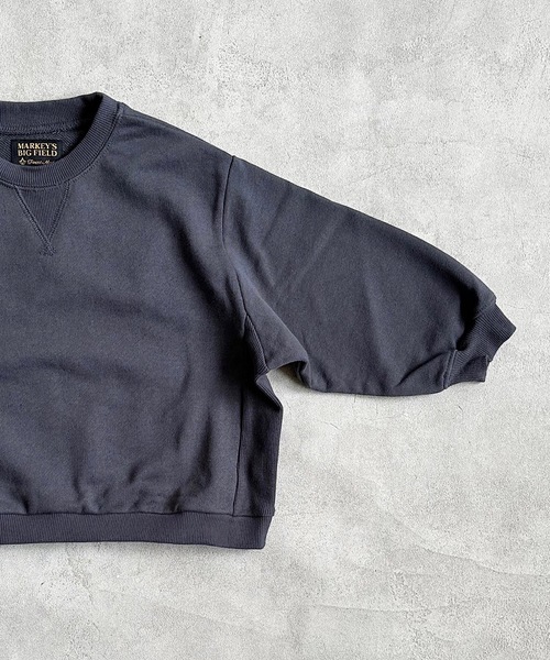 BIG FIELD（ビッグフィールド）の「ムジガゼットトレーナー（80～150cm）（スウェット・キッズ・チャコール/モカ/ホワイト/ブラウン/レッド/カーキ/ブルー/グレー・80/90/95/100/110/120/130/140/150）」の16枚目の写真