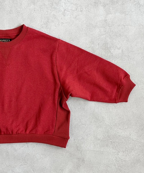 BIG FIELD（ビッグフィールド）の「ムジガゼットトレーナー（80～150cm）（スウェット・キッズ・チャコール/モカ/ホワイト/ブラウン/レッド/カーキ/ブルー/グレー・80/90/95/100/110/120/130/140/150）」の13枚目の写真