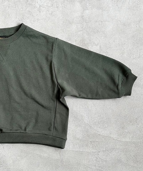 BIG FIELD（ビッグフィールド）の「ムジガゼットトレーナー（80～150cm）（スウェット・キッズ・チャコール/モカ/ホワイト/ブラウン/レッド/カーキ/ブルー/グレー・80/90/95/100/110/120/130/140/150）」の12枚目の写真