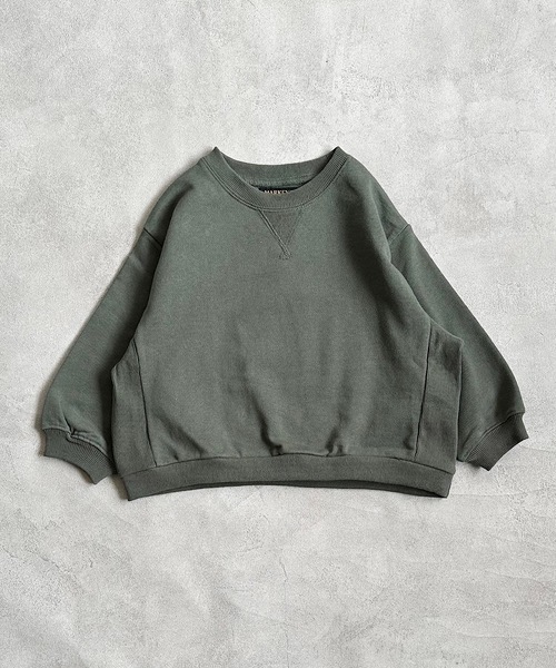 BIG FIELD（ビッグフィールド）の「ムジガゼットトレーナー（80～150cm）（スウェット・キッズ・チャコール/モカ/ホワイト/ブラウン/レッド/カーキ/ブルー/グレー・80/90/95/100/110/120/130/140/150）」の20枚目の写真