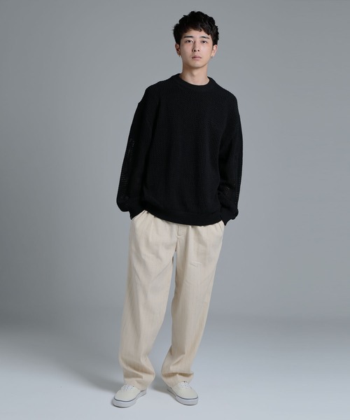 DELUXE デラックス JUNGLE コットンクルーネックニット ブラック M DELUXE（デラックス）の「JUNGLE（ニット/セーター）」 - WEAR
