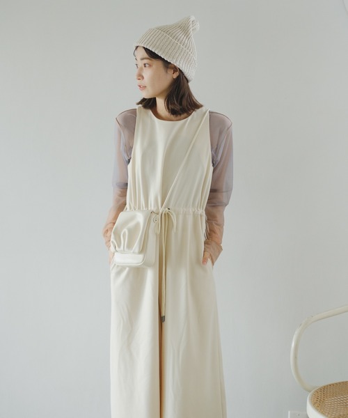 Kastane(カスタネ)の「【新色追加】ギャザーミニショルダーBAG(ショルダーバッグ・レディース・アイボリー/ブラック/サックスブルー/イエロー/イエロー系その他/グリーン・FREE)」の7枚目の写真