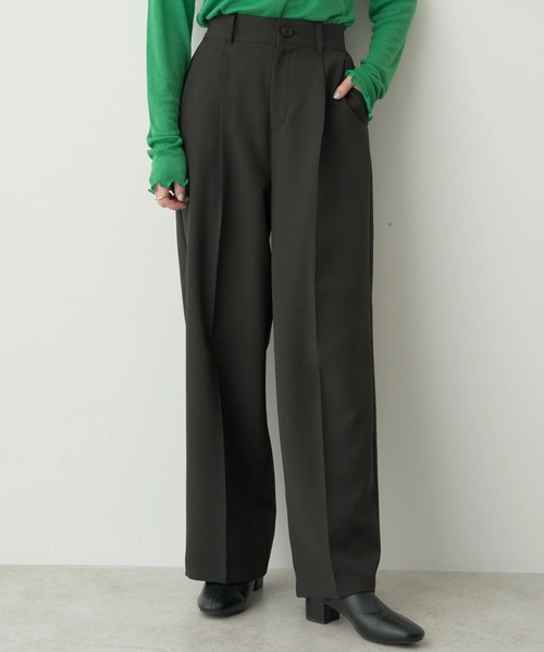 earth music&ecology（アースミュージックアンドエコロジー）の「センタープレスタックパンツ（その他パンツ・レディース・ブルー/ブラック/ライトベージュ/ライトパープル・M/S）」の2枚目の写真