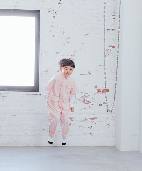 LOWRYS FARM（ローリーズファーム）の「ポケットオールインワン　180237（つなぎ/オールインワン・キッズ・ブラック/ピンク・110cm/120cm/130cm/140cm/150cm）」の5枚目の写真