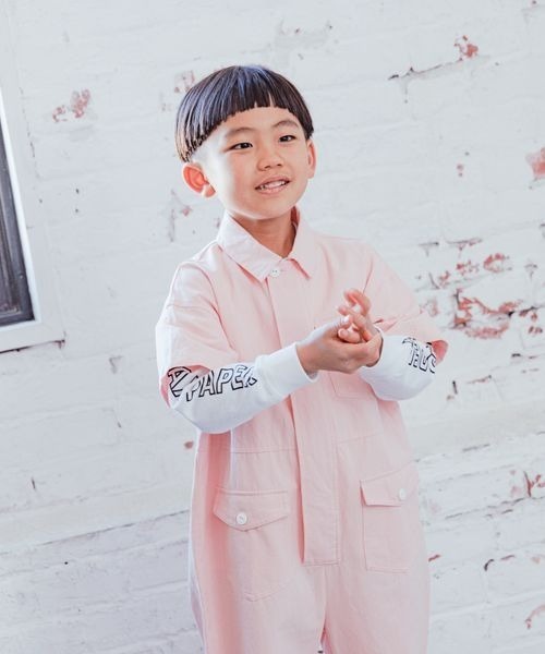 LOWRYS FARM（ローリーズファーム）の「ポケットオールインワン　180237（つなぎ/オールインワン・キッズ・ブラック/ピンク・110cm/120cm/130cm/140cm/150cm）」の13枚目の写真