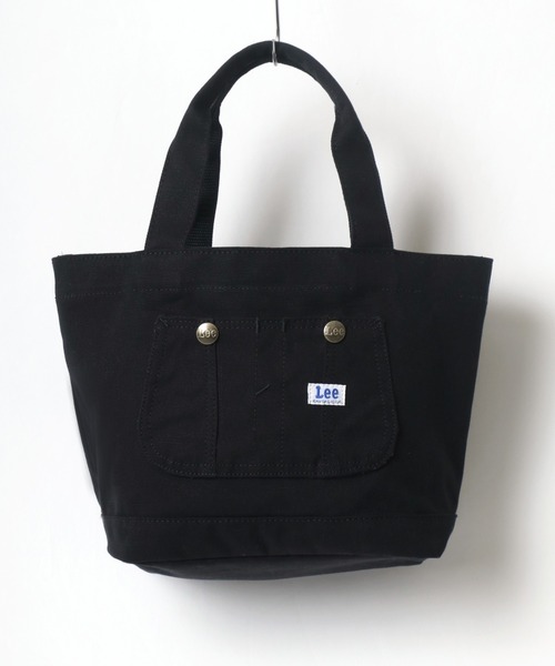 Lee（リー）の「Lee/リー キャンバス オーバーオールポケット ミニトートバッグ/ランチバッグ（トートバッグ・レディース・ホワイト×グリーン/ホワイト×ブルー/ホワイト×ブラック/ホワイト×グレー/ブラック×ブラック・FREE）」の5枚目の写真