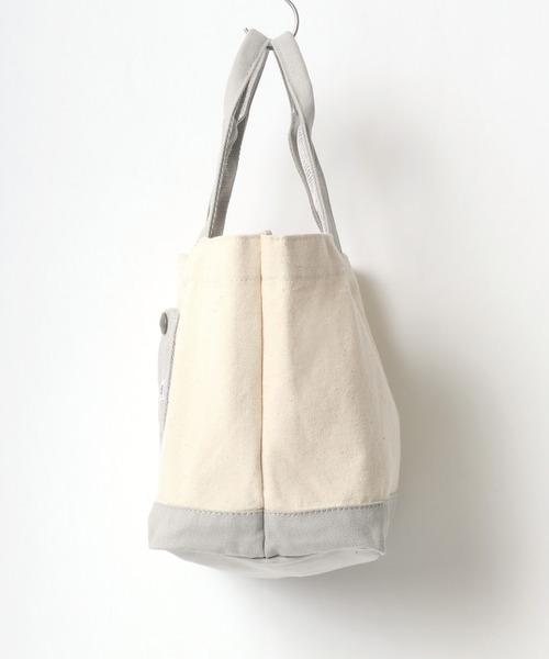 Lee（リー）の「Lee/リー キャンバス オーバーオールポケット ミニトートバッグ/ランチバッグ（トートバッグ・レディース・ホワイト×グリーン/ホワイト×ブルー/ホワイト×ブラック/ホワイト×グレー/ブラック×ブラック・FREE）」の6枚目の写真